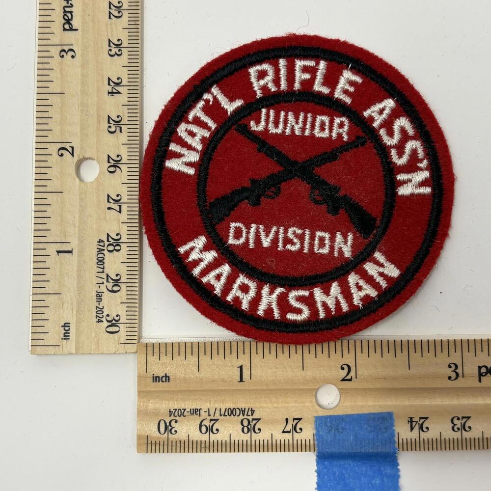 Vintage NRA Junior Division Marksman Patch National Rifle Association Shooting